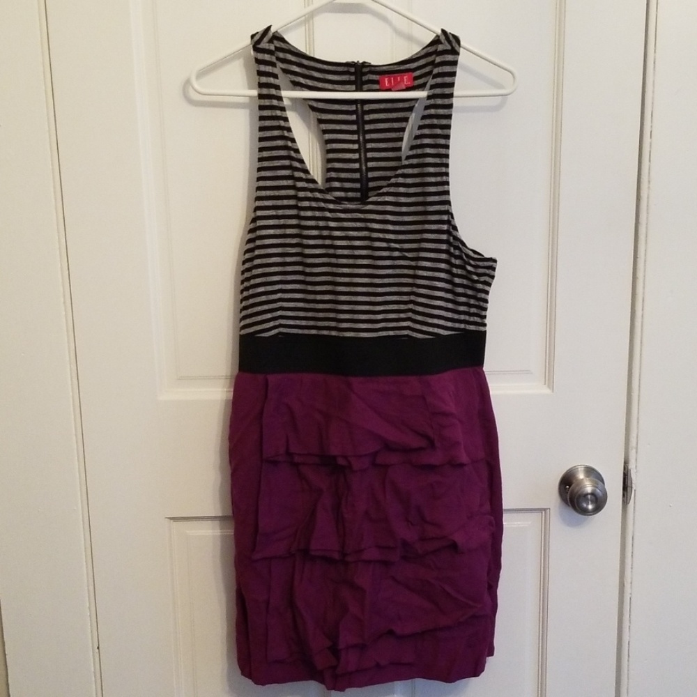 Racerback dress with ruffled bottom